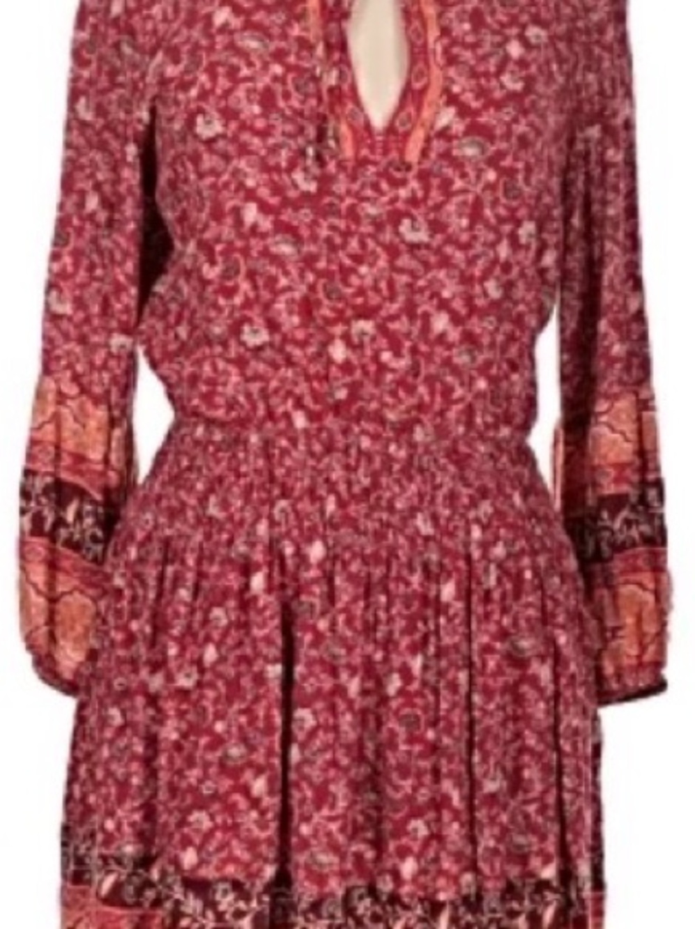 American Eagle Floral Boho Long-Sleeve Mini Dress